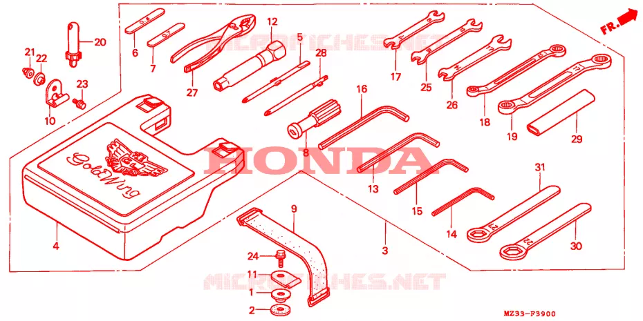 OUTIL Honda MOTO 1500 GOLD-WING 1993  GL1500AP