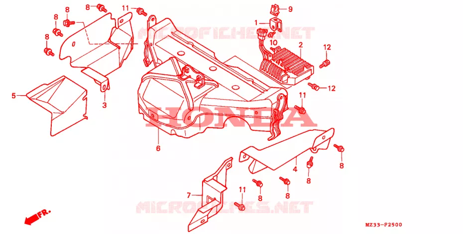 PROTECTION DE CHAMBRE Honda MOTO 1500 GOLD-WING 1993  GL1500AP