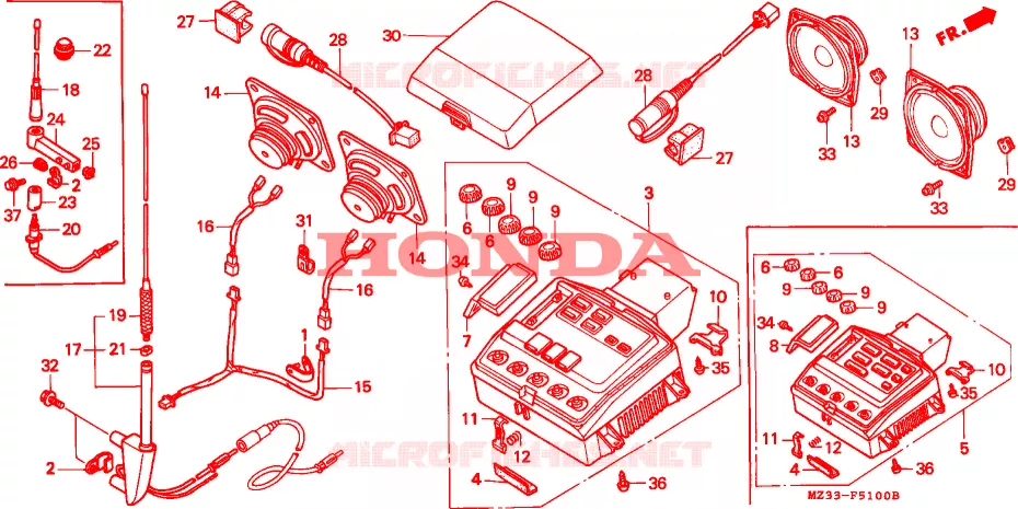 RADIO Honda MOTO 1500 GOLD-WING 1995  GL1500AS