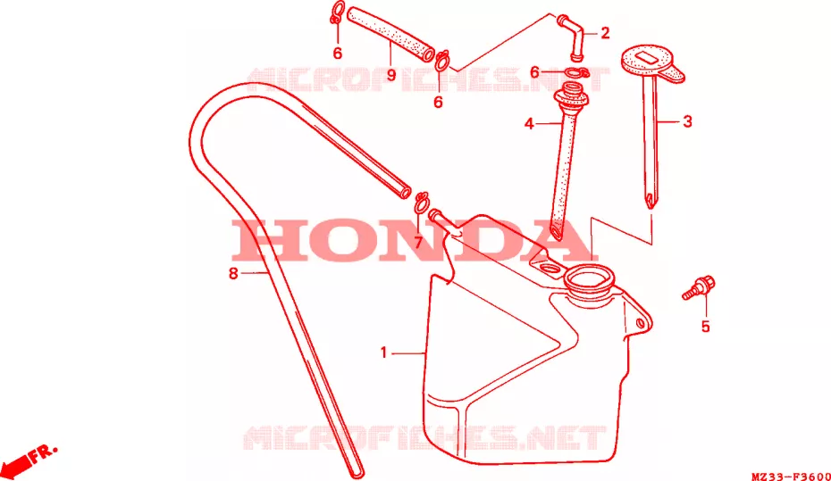 VASE D'EXPANSION Honda MOTO 1500 GOLD-WING 1995  GL1500AS