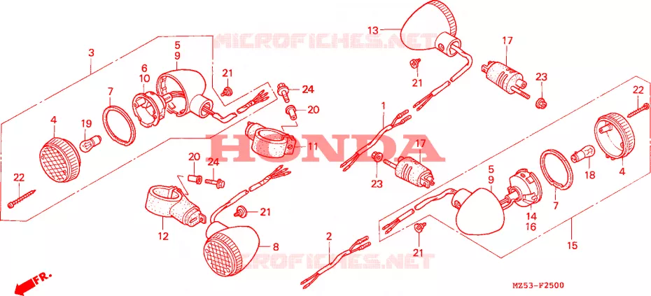 CLIGNOTANT Honda MOTO 750 VF 1995  VF750CS