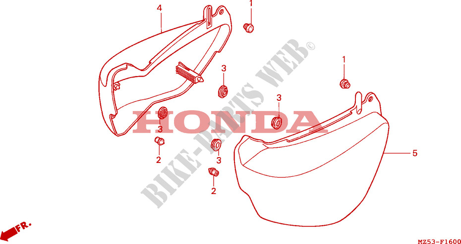 COUVERCLES LATERAUX pour Honda SHADOW 750 de 1997