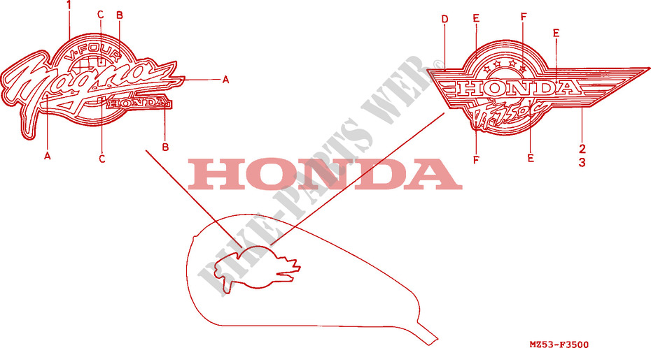 MARQUE(1) pour Honda SHADOW 750 de 1997