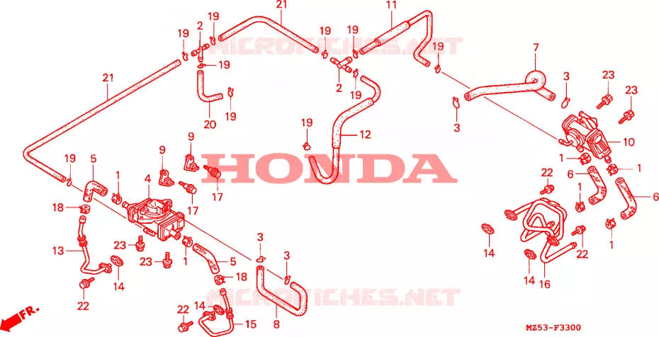 SOUPAPE D'AIR(AR/SW) Honda MOTO 750 VF 1995  VF750CS