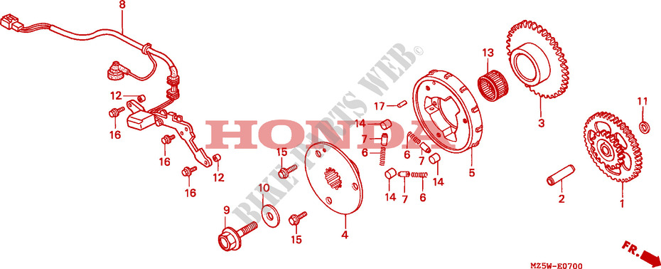 GENERATEUR D'IMPULSIONS pour Honda VF 750 MAGNA de 1998