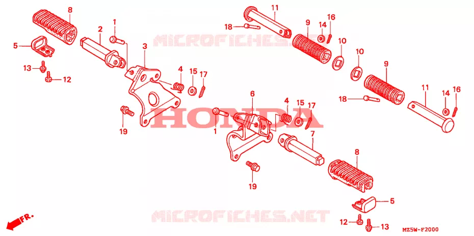 REPOSE PIED Honda MOTO 750 VF 2000  VF750CY