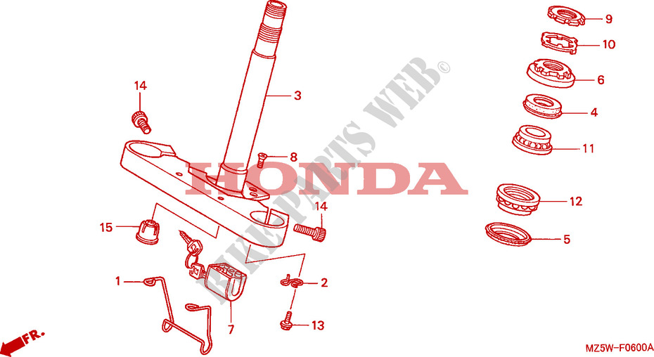 TE DE FOURCHE pour Honda VF 750 MAGNA de 2000