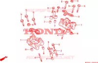 PALIER D'ARBRE A CAMES pour Honda NTV 650 50HP de 1997