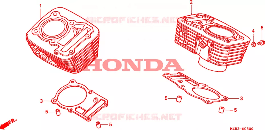 CYLINDRE Honda MOTO 600 SHADOW 1995  VT600CS