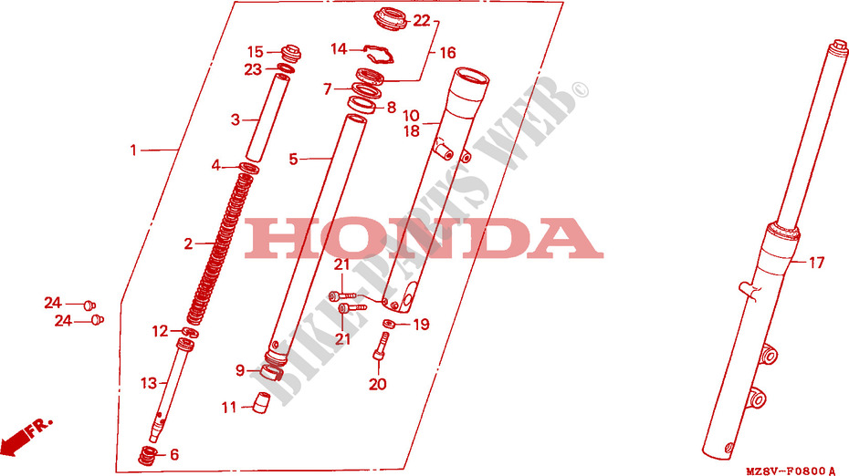FOURCHE pour Honda VT SHADOW 600 de 1997