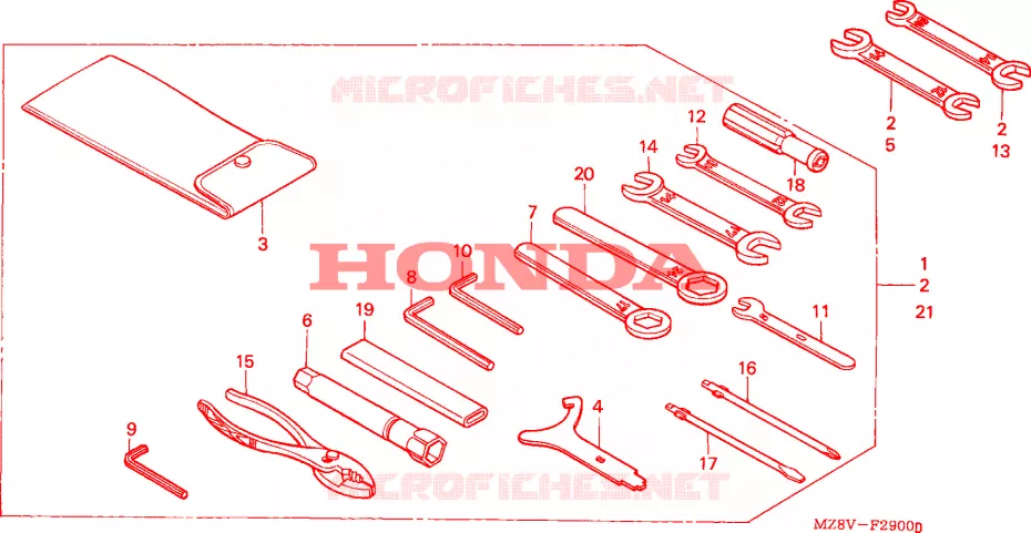 OUTIL Honda MOTO 600 SHADOW 1998  VT600CDW