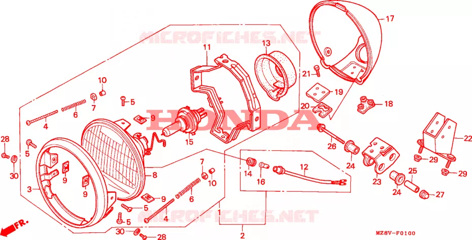 PHARE Honda MOTO 600 SHADOW 1997  VT600CV