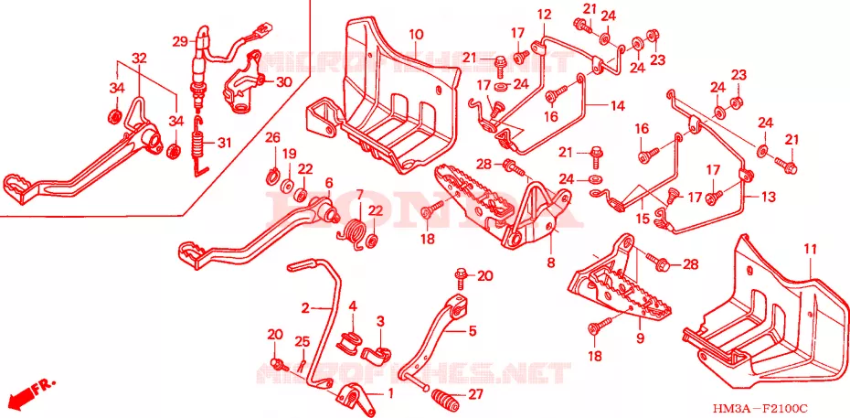 REPOSE PIED Honda ATV 300 FOURTRAX 2004  TRX300EX4