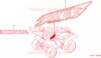 EMBLEME(4) pour Honda TRX 300 SPORTRAX EX de 1999