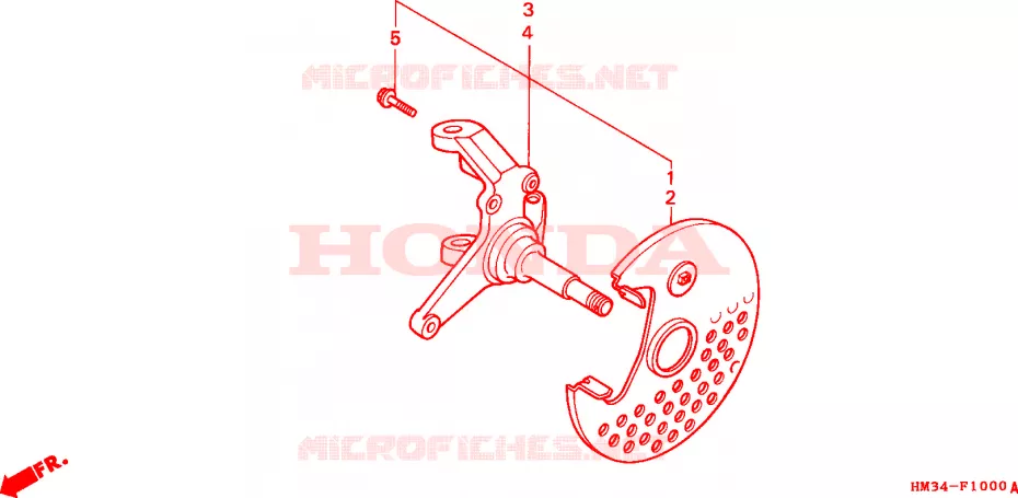ARBRE DE ROUE  Honda ATV 300 FOURTRAX 1996  TRX300EXT