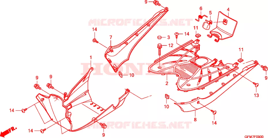 MARCHE PIEDS Honda SCOOTER 110 LEAD 2011  NHX110WHA