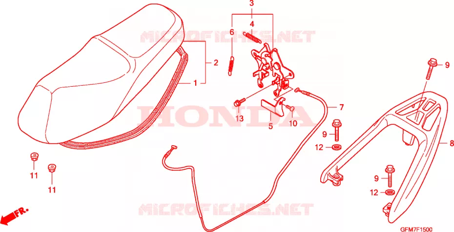 SELLE Honda SCOOTER 110 LEAD 2012  NHX110WHA