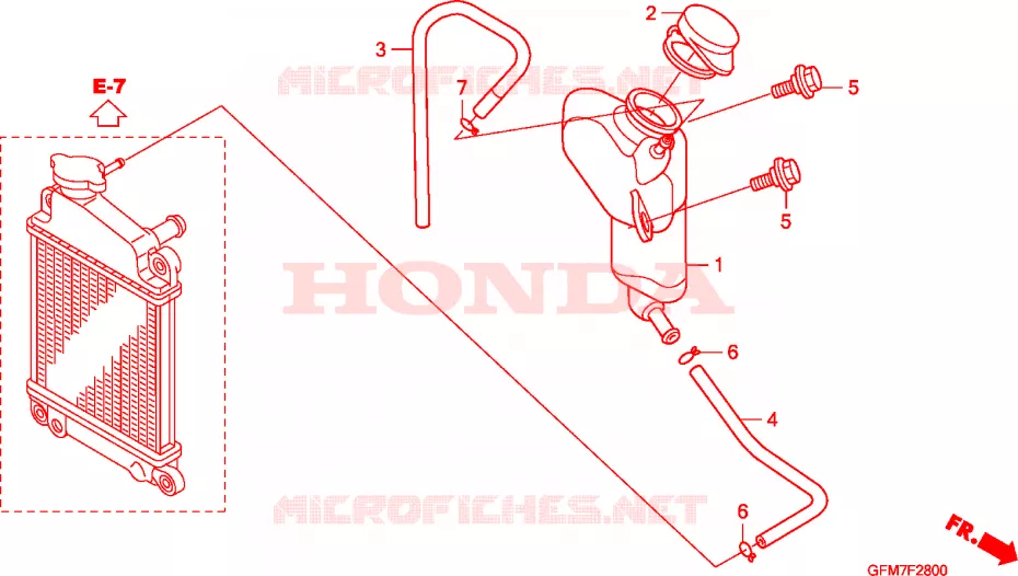 VASE D'EXPANSION Honda SCOOTER 110 LEAD 2012  NHX110WHA