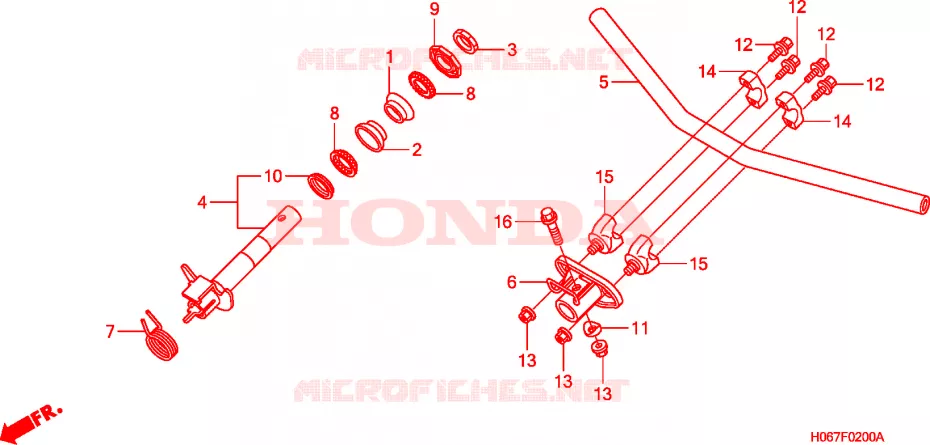 GUIDON - TE DE FOURCHE Honda MOTO electric other-models 2007  RT17
