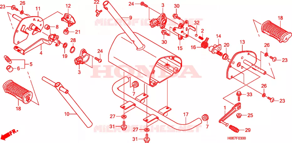 PEDALE - REPOSE PIED Honda MOTO electric other-models 2007  RT17