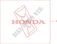 PROTECTION DE RESERVOIR HRC pour Honda CB 250 RED LIGHT de 2004