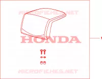DOSSERET DE TOP CASE (TOP) pour Honda 125 VARADERO de 2009