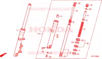FOURCHE pour Honda 125 VARADERO DE LUXE de 2010