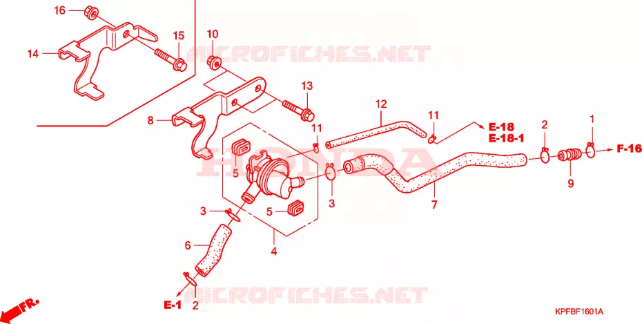 COMMANDE INJECTION D'AIR SOUPAPE Honda MOTO 250 CBF 2006  CBF2506