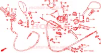 LEVIER DE GUIDON   CABLE   COMMODO pour Honda SH 125 INJECTION de 2005