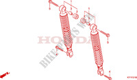 AMORTISSEUR ARRIERE pour Honda SH 125 R, REAR DRUM BRAKE, TOP BOX de 2010