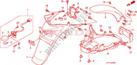 GARDE BOUE ARRIERE pour Honda SH 125 REAR DISK BRAKE AND TOP BOX de 2010