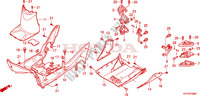 PLANCHER   REPOSE PIED pour Honda SH 125 TOP CASE de 2011