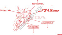 AUTOCOLLANTS pour Honda SH 300 SPORTY ABS SPECIAL ED de 2008