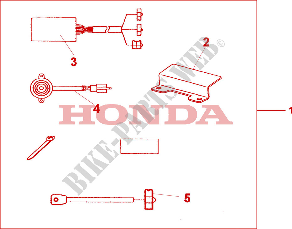 ALARME pour Honda SH 300 SPORTY ABS TOP BOX de 2010