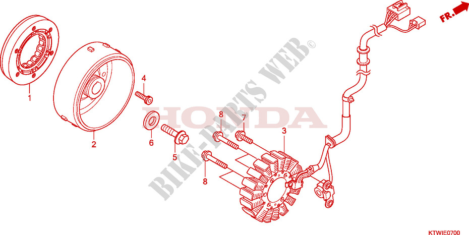 ALTERNATEUR pour Honda SH 300 ABS de 2011
