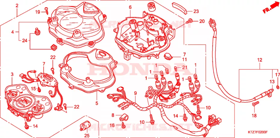 COMPTEUR Honda SCOOTER 125 PES 2007  PES1507