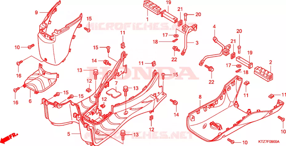 MARCHE PIEDS Honda SCOOTER 125 PES 2006  PES1256