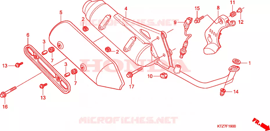 SILENCIEUX D'ECHAPPEMENT Honda SCOOTER 125 PES 2007  PES1507