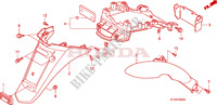 GARDE BOUE ARRIERE pour Honda PES 125 INJECTION SPORTY de 2010
