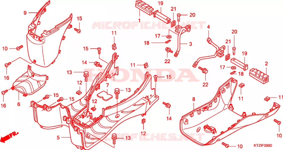 MARCHE PIEDS Honda SCOOTER 125 PES 2009  PES1509