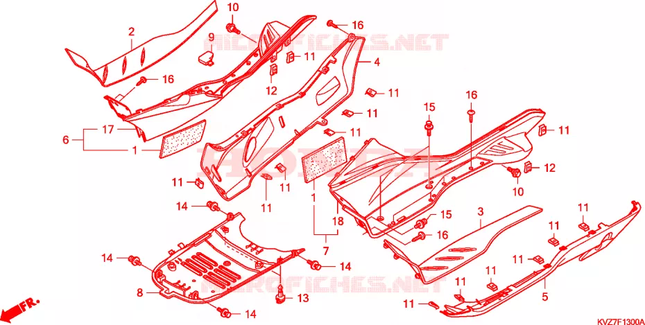 MARCHE PIEDS Honda SCOOTER 250 REFLEX 2008  NSS250S8