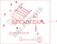 ANTIBROUILLARD ARRIERE pour Honda XL 1000 VARADERO de 2008