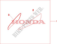 DEFLECTEUR CARENAGE pour Honda XL 1000 VARADERO ABS RED de 2008