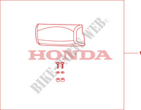 DOSSERET DE TOP CASE (LOW) pour Honda XL 1000 VARADERO ABS RED de 2008