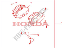JEU DE VALISES FINES pour Honda XL 1000 VARADERO ABS de 2007