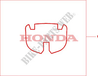 TAPIS DE TOP CASE pour Honda XL 1000 VARADERO ABS RED de 2008