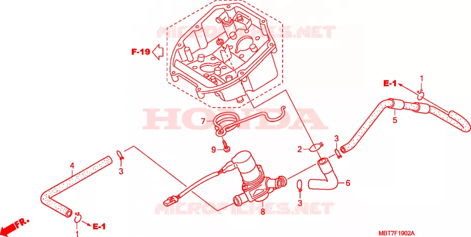 COMMANDE INJECTION D'AIR SOUPAPE Honda MOTO 1000 VARADERO 2007  XL1000VA7