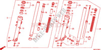 FOURCHETTE AVANT(XL1000VA) pour Honda XL 1000 VARADERO ABS BLANCHE de 2011