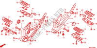REPOSE PIED pour Honda XL 1000 VARADERO ABS BLANCHE de 2011