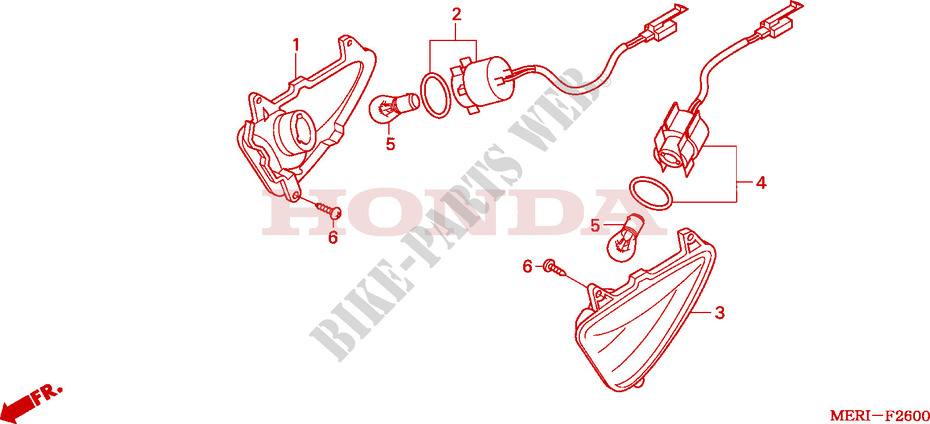 CLIGNOTANT(CBF600S/SA) pour Honda CBF 600 FAIRING ABS de 2005